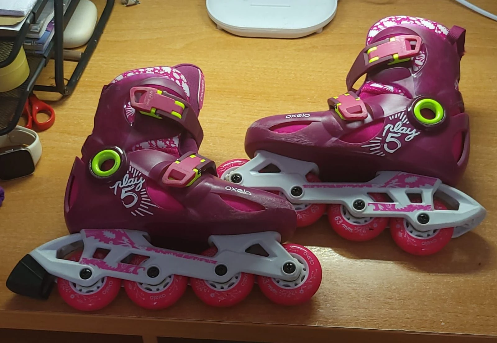 ⛸️ Patins em linha Oxelo + capacete e proteções – tamanho ajustável 29–32 – photo 2